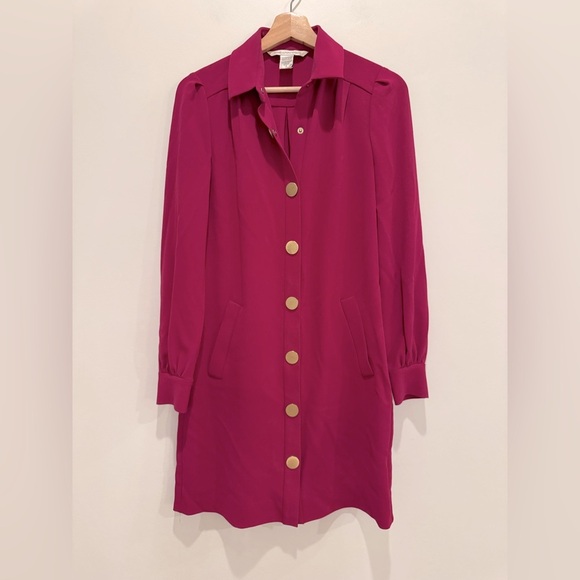 Diane Von Furstenberg Fuchsia Pink New Tunis Dress size 2 - Picture 1 of 12